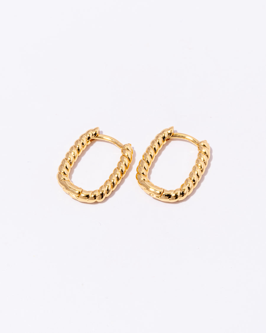 Pippa Oval Twisted Hoops