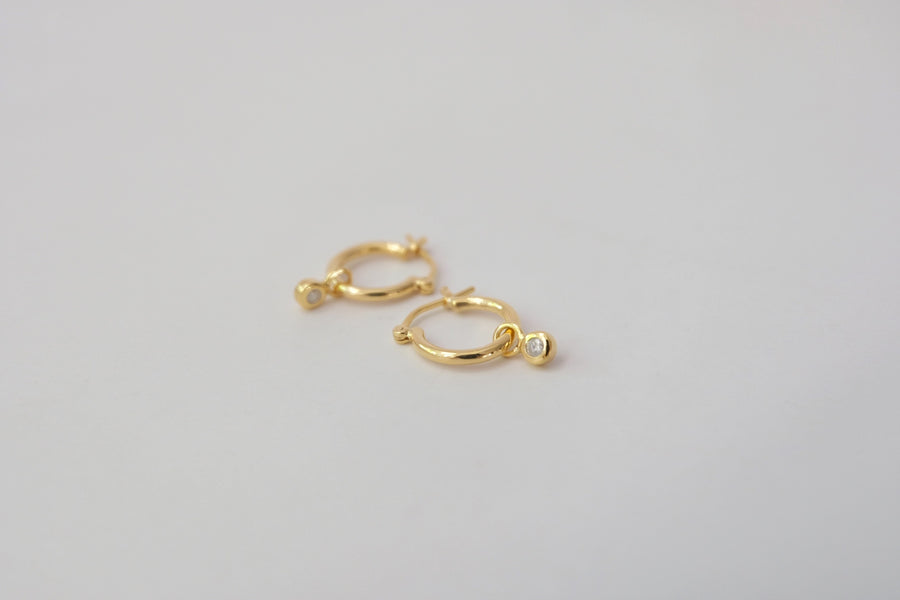 0.05 Natural Diamond Dangling Earrings