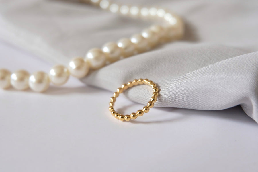 14 Karat Half Bubble Ring