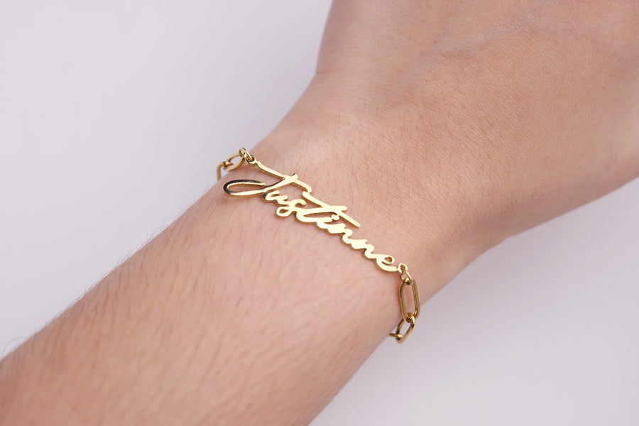 Paperclip Name Bracelet