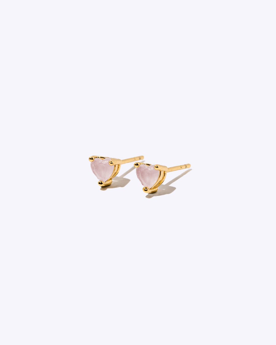 Via Stud Earrings - Milky Pink