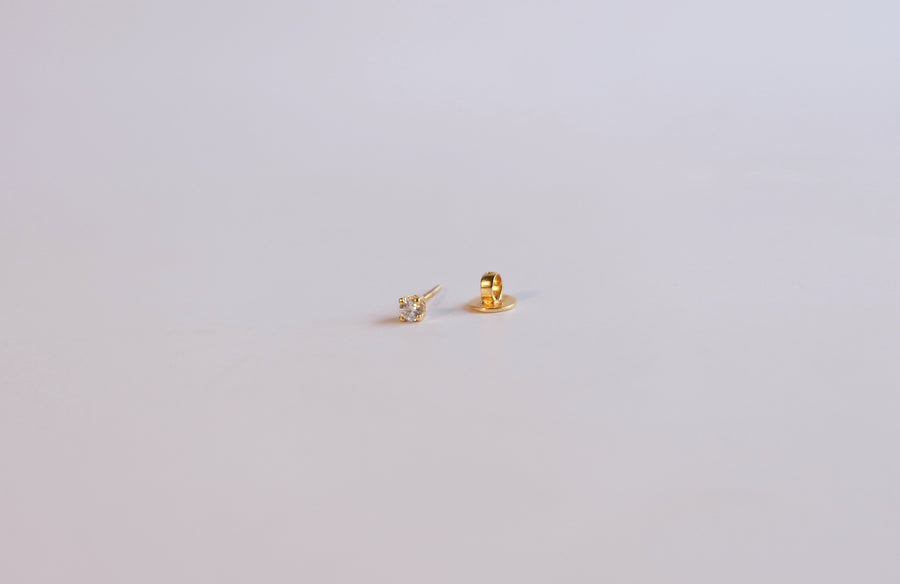 0.07 ct Diamond Stud earrings in 14 Karat screwback type (per piece)