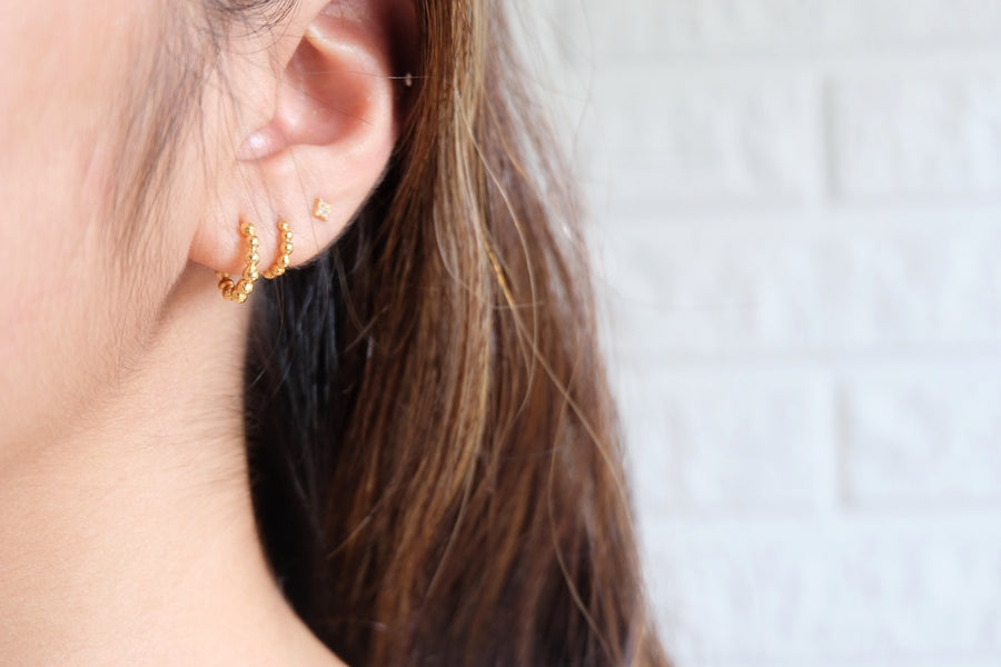 14 Karat Bubble Hoops