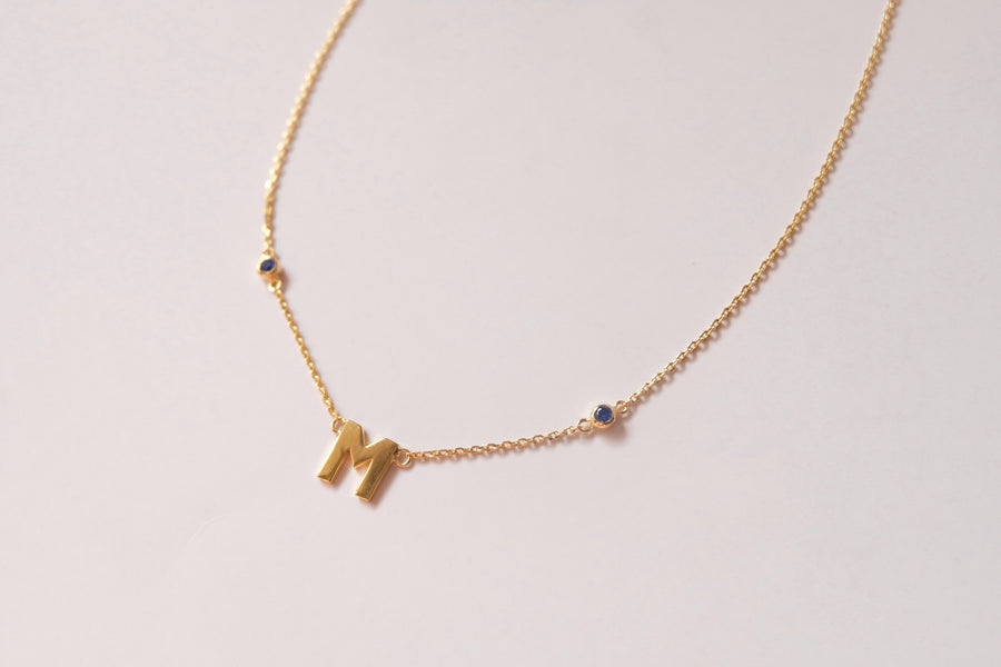 14 karat shop initial necklace