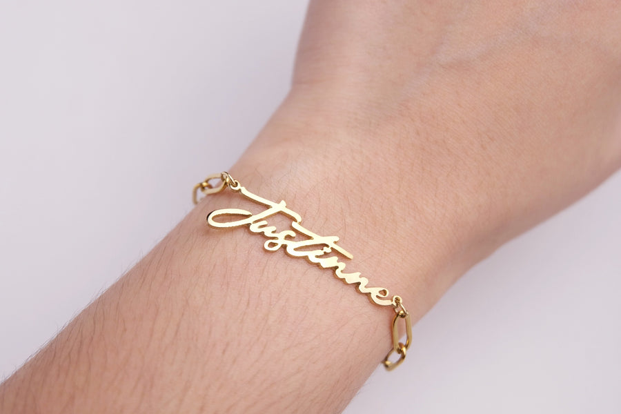 Paperclip Name Bracelet